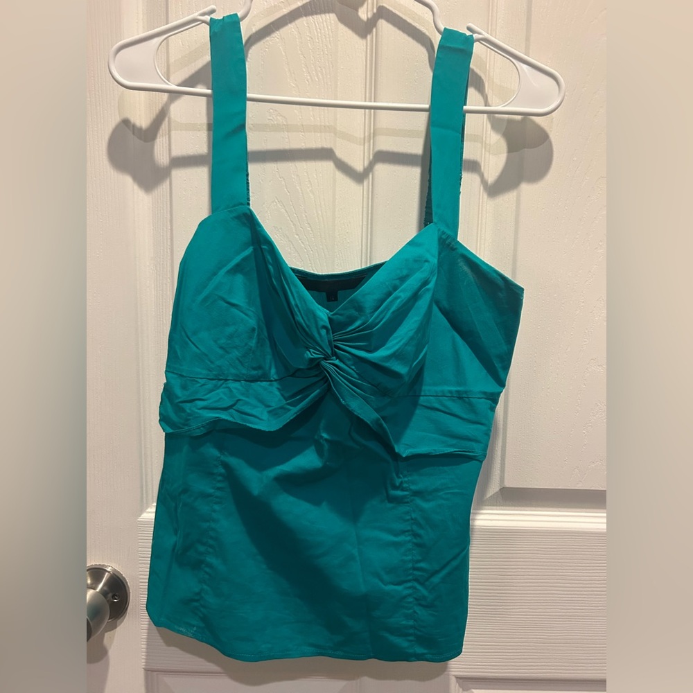 COAST Turquoise Teal Tank Top with Knot